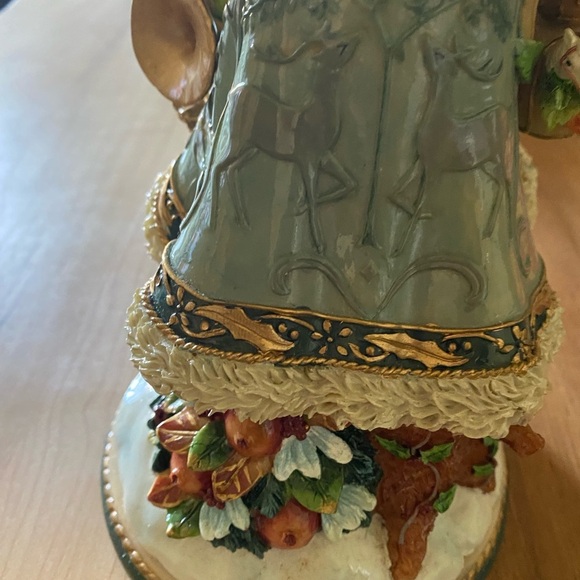 Rare Fitz and Floyd Clairmont Christmas Musical Santa Plays Deck The Halls 9.5” - Picture 15 of 17